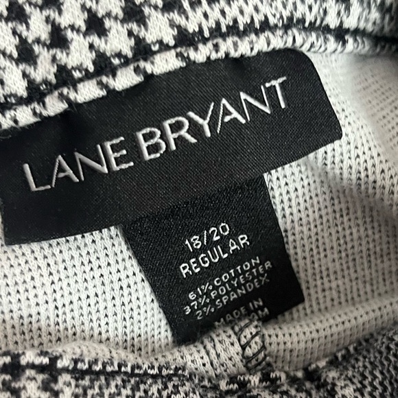 Lane Bryant Black White Checkered Pull On Pants 14/16 - Picture 4 of 4